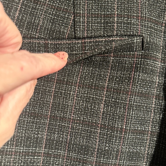 Berkley Jensen Gray Plaid Dress Pants Women’s Large Straight Leg Workwear - Picture 4 of 5